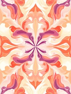 彩绘染色拼花渐变图案