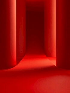 红色立体场景