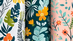 植物背景扁平插画