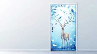 3d麋鹿飞鸟装饰画