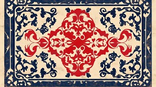 原创欧式花纹方巾图案