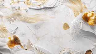 3d浮雕金鱼鲤鱼