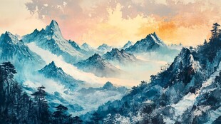 唯美云山风景画