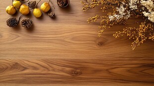 暖色鲜花木板木托盘