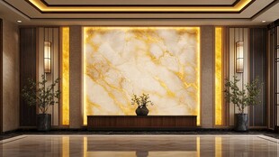 新中式大理石背景墙