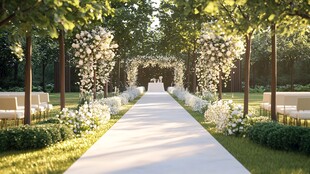 日落户外婚礼效果图