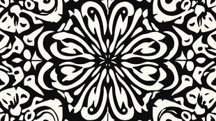 黑白抽象花型