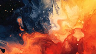 炫丽背景流体肌理画