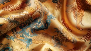 龙纹绸缎布花纹