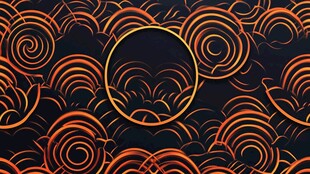 屏风背景云纹漆器