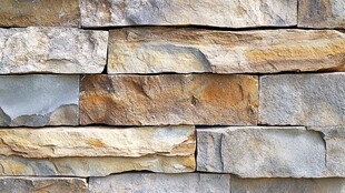 黄色石片装饰墙