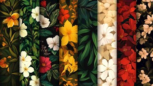 热带雨林花草树木背景