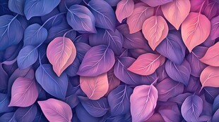 蓝紫色树叶背景