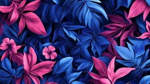 蓝紫色树叶背景