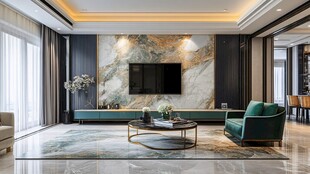 轻奢大理石背景墙