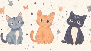 卡通猫咪背景