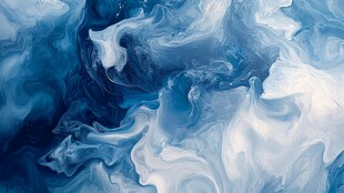 蓝色流体创意抽象画