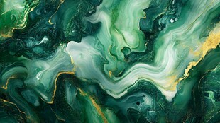 抽象炫彩流体画