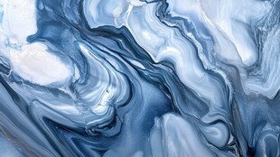 蓝色流体创意抽象画