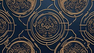 蒙古族喜图案设计金色