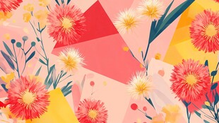 植物背景扁平插画