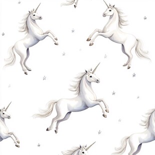 梦幻独角兽印花图案