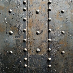 生锈铁皮门背景素材