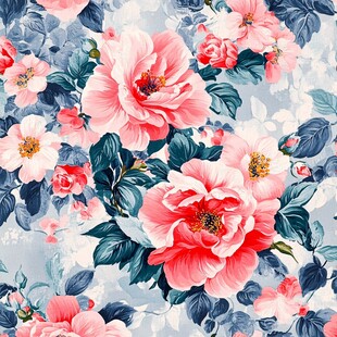 手绘质感牡丹花