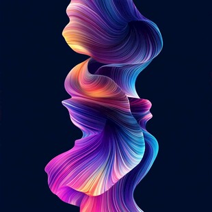 多彩曲线唯美高雅形状