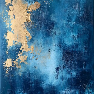 现代抽象刮痕压纹壁画