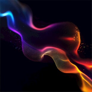 流光渐变彩色炫酷飘带