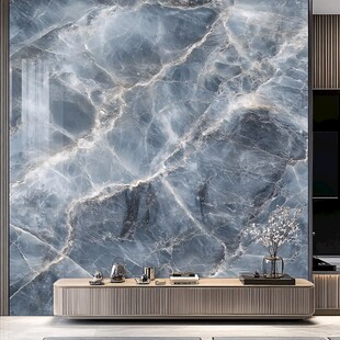 黑蓝色大理石材背景墙