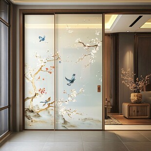 艺术玻璃推拉门