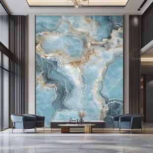 大理石纹路客厅流体画