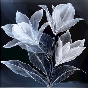 典雅百合花装饰画