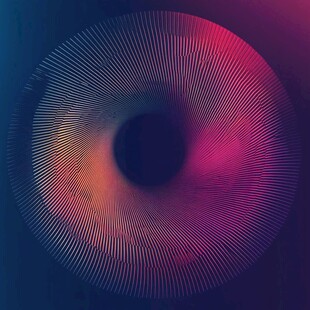 艺术感蓝紫色圆形渐变