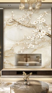梅花轻奢背景墙