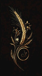 金色麦穗花纹