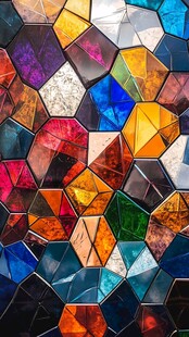 炫彩彩色玻璃背景