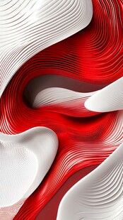 红色抽象线背景墙