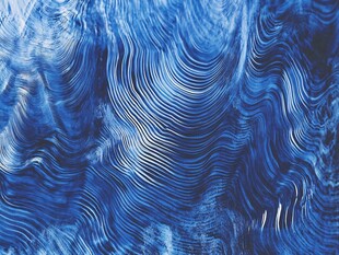 蓝色波浪数码印花纹理