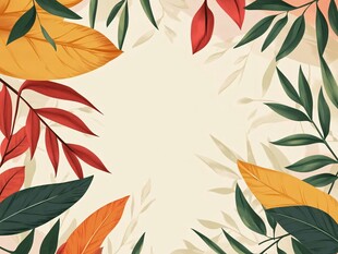 植物背景扁平插画