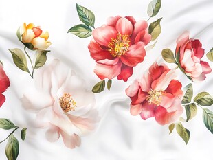 3d牡丹花卉