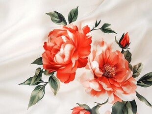 手绘质感牡丹花