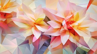 抽象花朵绚丽炫彩背景