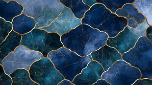 石纹吊顶鎏金流彩背景