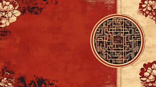 传统窗格封面背景板