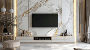 极简金箔石根线条对拼