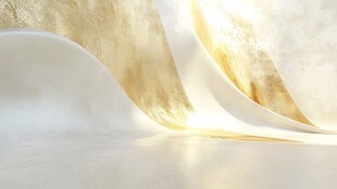 金色线条意境背景墙轻