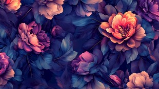 3d立体花卉牡丹